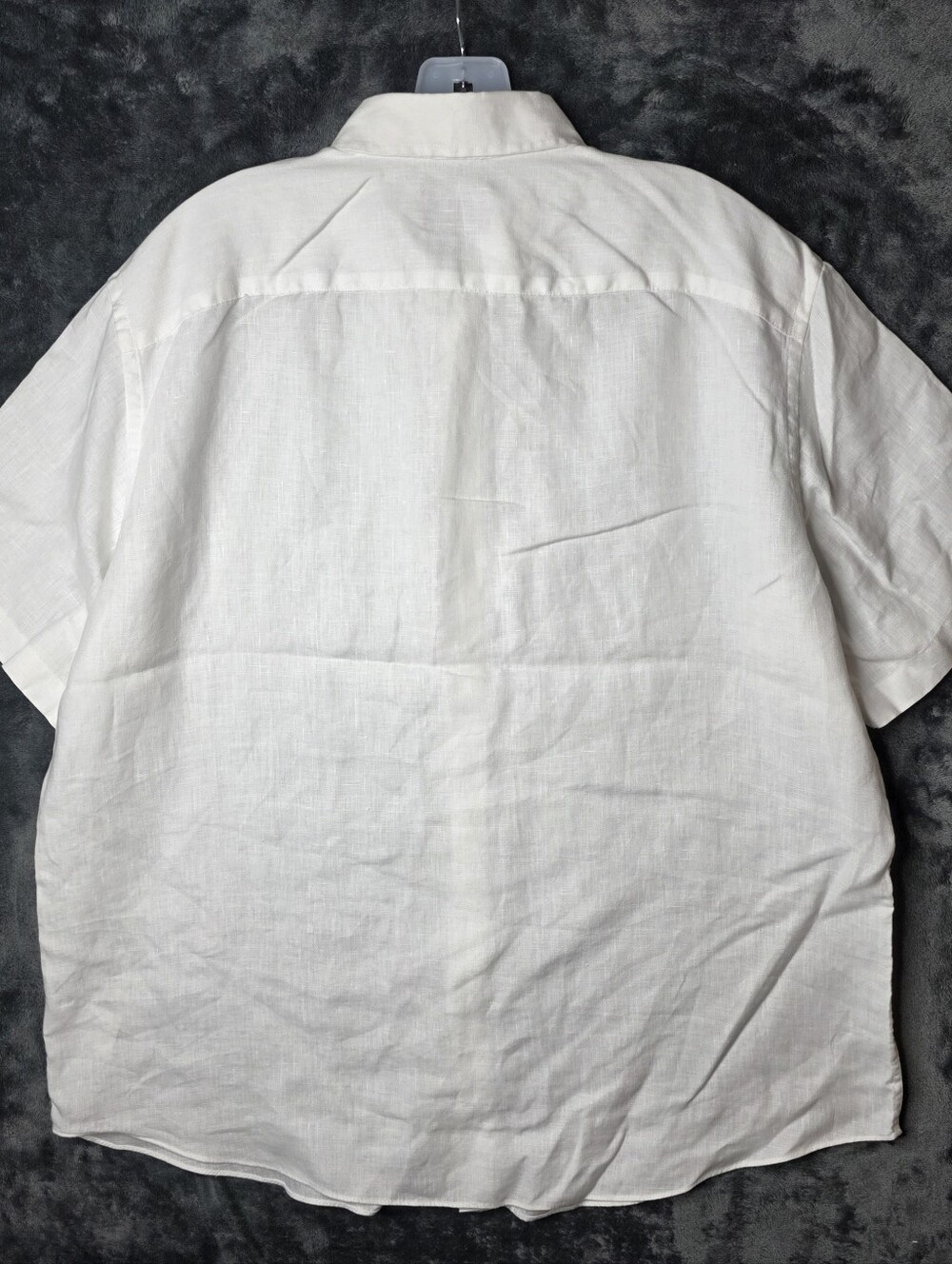 Untuckit Shirt Men Large White Linen Button Up Dress Solid Casual Camp Adult - Picture 7 of 7